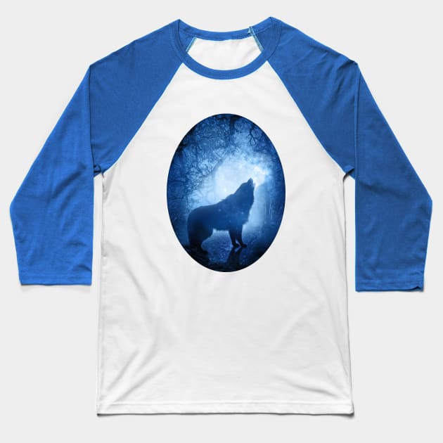 Lone Wolf Baseball T-Shirt by Viergacht